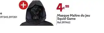 Gifi Masque maître du jeu squid game offre