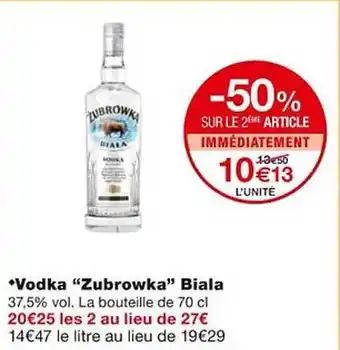 Monoprix Vodka offre