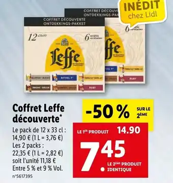 Lidl Coffret LEFFE découverte offre
