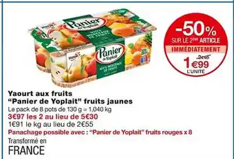 Monoprix Yaourt aux fruits offre