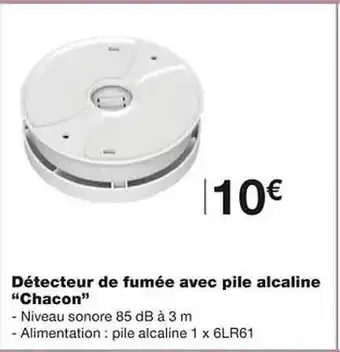 Détecteur de fumée avec pile alcaline