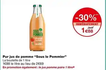 Monoprix Pur jus de pomme offre