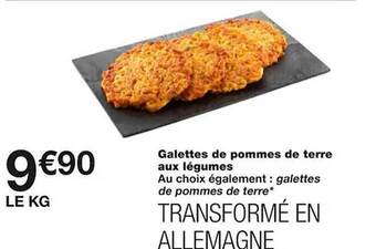 Monoprix Galettes de pommes de terre aux légumes offre