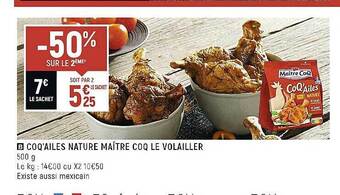 Spar Coq' ailes nature maître coq le volailler offre