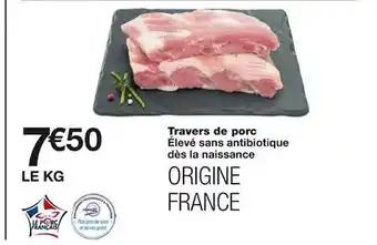 Monoprix Travers de porc offre