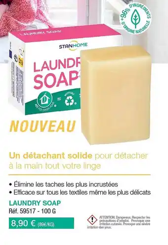 Stanhome Laundry soap stanhome offre
