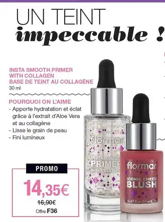 Stanhome Insta smooth primer with collagen base de teint au collagène flormar offre