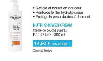 Stanhome Nutri shower cream stanhome offre
