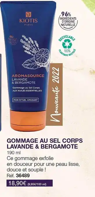 Stanhome Gommage au sel corps lavande & bergamote kiotis offre