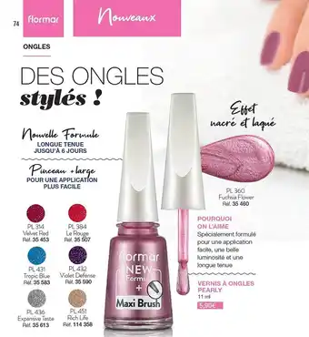 Stanhome Vernis à ongles pearly flormar offre