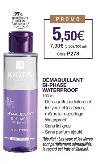Stanhome Démaquillant bi-phase waterproof kiotis offre