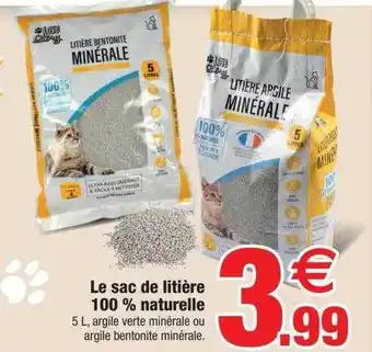 Bazarland Le sac de litière 100% naturelle offre