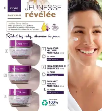 Stanhome Soin jour velouté anti-rides, soin jour riche anti-rides, soin nuit intense anti-rides kiotis offre