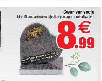 Bazarland Coeur sur socle offre