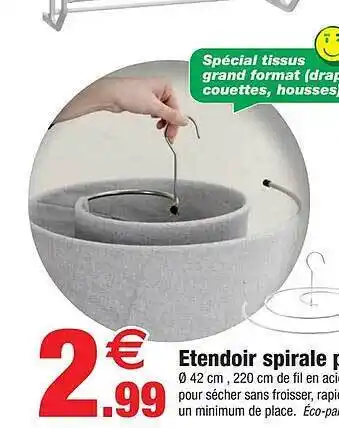 Étendoir spirale pour drap