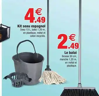 Bazarland Kit seau espagnol, le balai offre