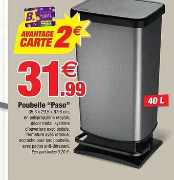 Bazarland Poubelle offre