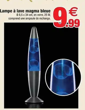 Lampe à lave magma bleue