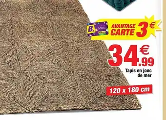 Bazarland Tapis en jonc de mer offre
