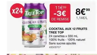 Costco Cocktail aux 12 fruits tree top offre