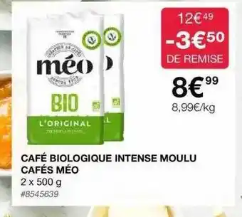 Costco Café biologique intense moulu cafés méo offre