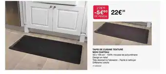 Tapis de cuisine texturé mon château