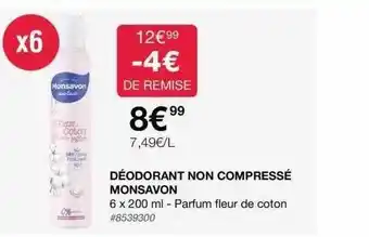 Costco Déodorant non compressé monsavon offre