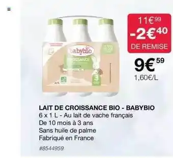Lait de croissane bio - babybio