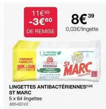 Costco Lingettes antibactériennes st marc offre