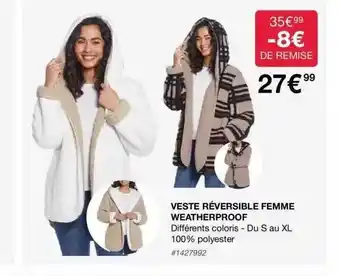 Costco Veste réversible femme weatherproof offre