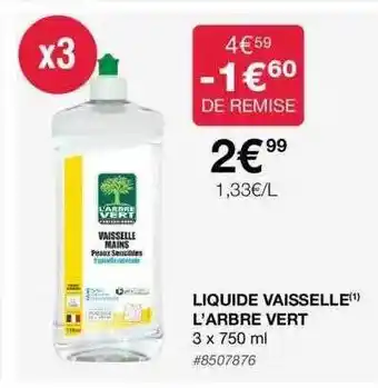 Costco Liquide vaisselle l'arbre vert offre