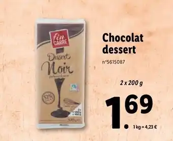 Lidl Chocolat dessert offre
