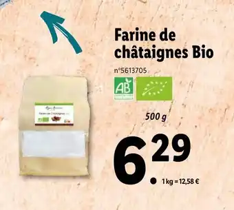 Lidl Farine de châtaignes bio offre
