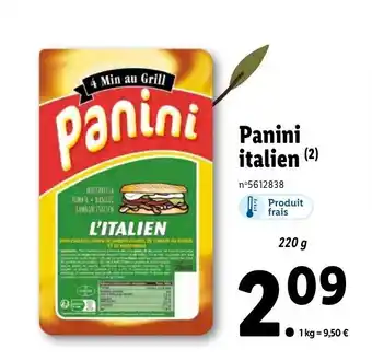 Lidl PANINI italien offre