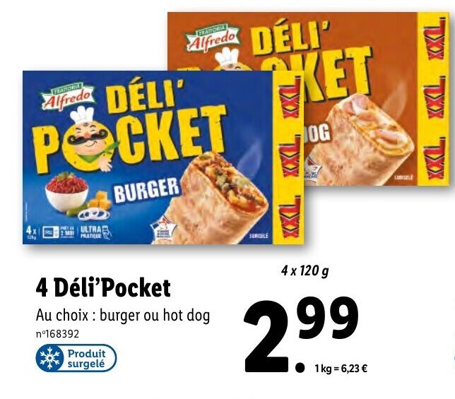 Promo 4 déli'pocket chez Lidl