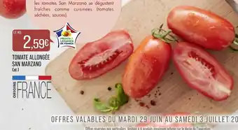 Match Tomate allongee San Marzano offre