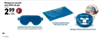 Lidl Masque Ou Coussin Avec Billes De Gel offre