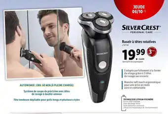 Lidl Rasoir A Tétes Rotatives offre
