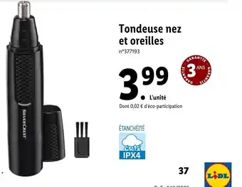 Lidl Tondeuse Nez Et Oreilles offre