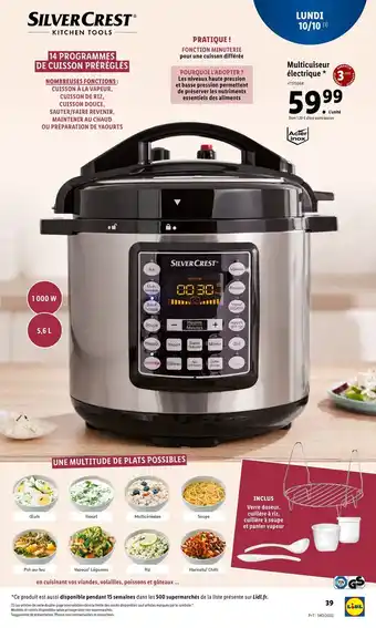 Lidl Multicuiseur électrique offre