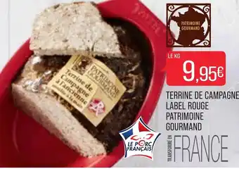 Terrine de campagne Label Rouge Patrimoine Gourmand