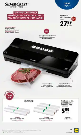 Lidl Appareil De Mise Sous vide offre