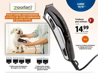 Lidl Tondeuse Pour Animaux offre