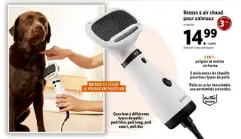 Lidl Brosse A Air Chaud Pour Animaux offre