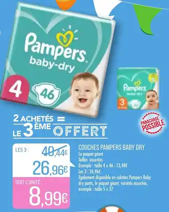 Match Couches Pampers Baby Dry offre