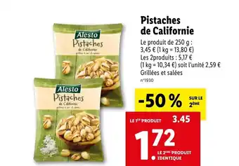Lidl Pistaches De Californie offre
