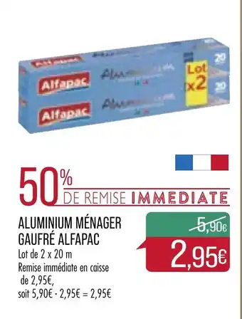Match Aluminium Ménager Gaufré Alfapac offre