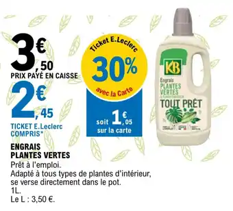 E.Leclerc Engrais plantes vertes offre