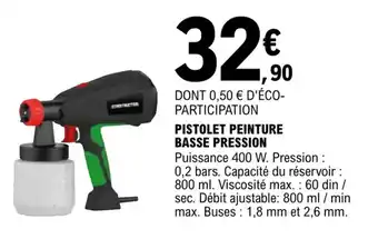 Pistolet peinture basse pression