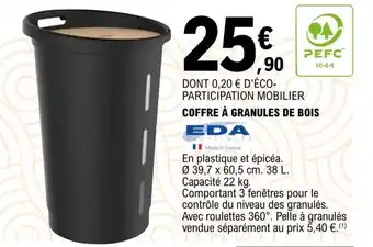 E.Leclerc Coffre à granules de bois offre